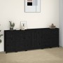 Solid black pine wood sideboard 230 x 35 x 80 cm by vidaXL, Sideboards - Ref: Foro24-3114088, Price: 362,46 €, Discount: %