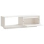 Massiver TV-Schrank aus weißem Kiefernholz, 110 x 30 x 33,5 cm von vidaXL, TV-Möbel - Ref: Foro24-809889, Preis: 62,40 €, Rab...