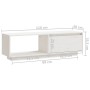 Massiver TV-Schrank aus weißem Kiefernholz, 110 x 30 x 33,5 cm von vidaXL, TV-Möbel - Ref: Foro24-809889, Preis: 62,40 €, Rab...