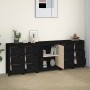 Solid black pine wood sideboard 230 x 35 x 80 cm by vidaXL, Sideboards - Ref: Foro24-3114088, Price: 362,46 €, Discount: %