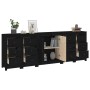 Solid black pine wood sideboard 230 x 35 x 80 cm by vidaXL, Sideboards - Ref: Foro24-3114088, Price: 362,46 €, Discount: %