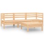 Juego de muebles de jardín 4 piezas madera de pino maciza de vidaXL, Conjuntos de jardín - Ref: Foro24-3082467, Precio: 182,0...