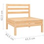 Garden furniture set 4 pieces solid pine wood by vidaXL, Garden sets - Ref: Foro24-3082482, Price: 172,26 €, Discount: %