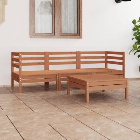 4-piece solid pine wood garden furniture set in honey brown. by vidaXL, Garden sets - Ref: Foro24-3082470, Price: 229,91 €, D...