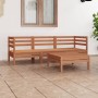 Juego de muebles de jardín 4 pzs madera maciza pino marrón miel de vidaXL, Conjuntos de jardín - Ref: Foro24-3082470, Precio:...