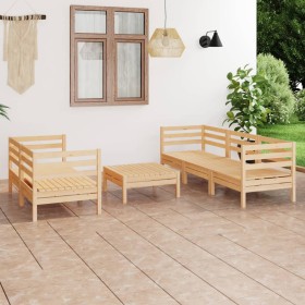 Gartenmöbel-Set 6-tlg. aus massivem Kiefernholz von vidaXL, Gartensets - Ref: Foro24-3082472, Preis: 279,24 €, Rabatt: %