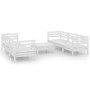 Garden furniture set 7 pieces solid white pine wood by vidaXL, Garden sets - Ref: Foro24-3082478, Price: 328,77 €, Discount: %