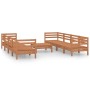 Garden furniture set 9 pieces solid honey brown pine wood by vidaXL, Garden sets - Ref: Foro24-3082520, Price: 402,08 €, Disc...