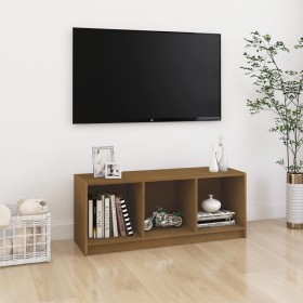 Mueble de TV de madera maciza pino marrón miel 104x33x41 cm de vidaXL, Muebles TV - Ref: Foro24-809963, Precio: 45,01 €, Desc...