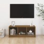 Mueble de TV de madera maciza pino marrón miel 104x33x41 cm de vidaXL, Muebles TV - Ref: Foro24-809963, Precio: 45,99 €, Desc...