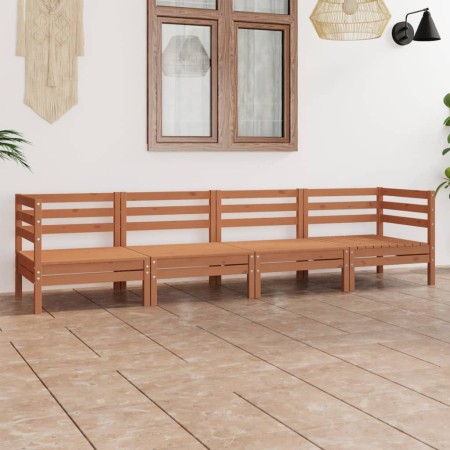 Garden furniture set 4 pieces solid honey brown pine wood by vidaXL, Garden sets - Ref: Foro24-3082505, Price: 219,05 €, Disc...