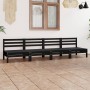 Garden furniture set 4 pieces black solid pine wood by vidaXL, Garden sets - Ref: Foro24-3082486, Price: 195,85 €, Discount: %