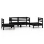 Garden furniture set 4 pieces black solid pine wood by vidaXL, Garden sets - Ref: Foro24-3082526, Price: 217,47 €, Discount: %