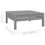 Garden furniture set 5 pieces solid gray pine wood by vidaXL, Garden sets - Ref: Foro24-3082529, Price: 220,35 €, Discount: %