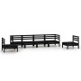 Garden furniture set 6 pieces solid black pine wood by vidaXL, Garden sets - Ref: Foro24-3082546, Price: 308,80 €, Discount: %