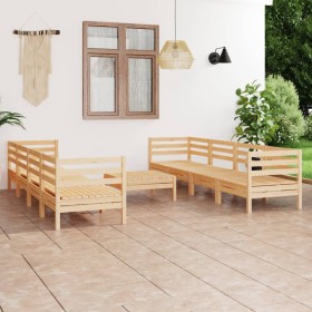 Gartenmöbel-Set 9-teilig aus massivem Kiefernholz von vidaXL, Gartensets - Ref: Foro24-3082517, Preis: 388,99 €, Rabatt: %