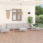 Garden furniture set 7 pieces solid white pine wood by vidaXL, Garden sets - Ref: Foro24-3082548, Price: 333,60 €, Discount: %