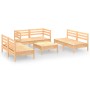 Gartenmöbel-Set 7-teilig aus massivem Kiefernholz von vidaXL, Gartensets - Ref: Foro24-3082557, Preis: 298,99 €, Rabatt: %