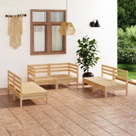 Juego de muebles de jardín 6 piezas madera maciza de pino de vidaXL, Conjuntos de jardín - Ref: Foro24-3082552, Precio: 269,9...