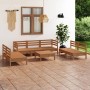 Garden furniture set 8 pieces solid honey brown pine wood by vidaXL, Garden sets - Ref: Foro24-3082570, Price: 421,99 €, Disc...