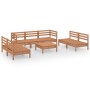 Garden furniture set 8 pieces solid honey brown pine wood by vidaXL, Garden sets - Ref: Foro24-3082570, Price: 421,99 €, Disc...