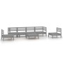 7-piece solid pine wood garden furniture set in gray. by vidaXL, Garden sets - Ref: Foro24-3082549, Price: 301,05 €, Discount: %