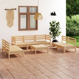 Gartenmöbel-Set 8-teilig aus massivem Kiefernholz von vidaXL, Gartensets - Ref: Foro24-3082567, Preis: 349,99 €, Rabatt: %