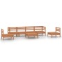 Garden furniture set 7 pieces solid honey brown pine wood by vidaXL, Garden sets - Ref: Foro24-3082550, Price: 290,94 €, Disc...