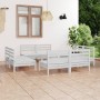 8-piece solid white pine wood garden furniture set by vidaXL, Garden sets - Ref: Foro24-3082413, Price: 387,78 €, Discount: %