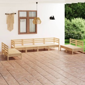 Gartenmöbel-Set 8-teilig aus massivem Kiefernholz von vidaXL, Gartensets - Ref: Foro24-3082572, Preis: 360,99 €, Rabatt: %