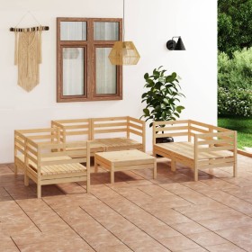 Gartenmöbel-Set 7-teilig aus massivem Kiefernholz von vidaXL, Gartensets - Ref: Foro24-3082587, Preis: 317,99 €, Rabatt: %