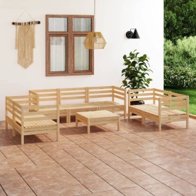 Gartenmöbel-Set 8-teilig aus massivem Kiefernholz von vidaXL, Gartensets - Ref: Foro24-3082597, Preis: 376,82 €, Rabatt: %