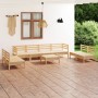 Gartenmöbel-Set 9-teilig aus massivem Kiefernholz von vidaXL, Gartensets - Ref: Foro24-3082577, Preis: 391,06 €, Rabatt: %