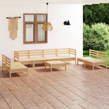 Juego de muebles de jardín 9 piezas madera maciza de pino de vidaXL, Conjuntos de jardín - Ref: Foro24-3082577, Precio: 391,0...