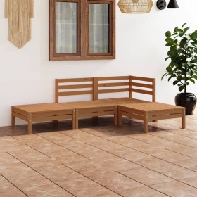 Garden furniture set 4 pieces solid honey brown pine wood by vidaXL, Garden sets - Ref: Foro24-3082620, Price: 205,40 €, Disc...