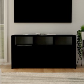 Black plywood TV cabinet 102x37.5x52.5 cm by vidaXL, TV Furniture - Ref: Foro24-809801, Price: 90,52 €, Discount: %