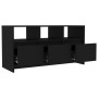 Black plywood TV cabinet 102x37.5x52.5 cm by vidaXL, TV Furniture - Ref: Foro24-809801, Price: 86,60 €, Discount: %