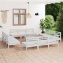 Gartenmöbel-Set 13-teilig aus massivem weißem Kiefernholz von vidaXL, Gartensets - Ref: Foro24-3082423, Preis: 602,41 €, Raba...