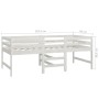 Estructura de cama madera maciza de pino blanco 90x200 cm de vidaXL, Camas y somieres - Ref: Foro24-833096, Precio: 130,99 €,...