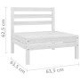 Garden furniture set 3 pieces solid white pine wood by vidaXL, Garden sets - Ref: Foro24-3082463, Price: 132,99 €, Discount: %