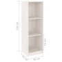 Estantería/divisor espacios madera pino blanco 36x33x110 cm de vidaXL, Librerías y estanterías - Ref: Foro24-809937, Precio: ...