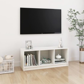 Solid white pine wood TV cabinet 104x33x41 cm by vidaXL, TV Furniture - Ref: Foro24-809961, Price: 42,80 €, Discount: %