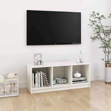 Solid white pine wood TV cabinet 104x33x41 cm by vidaXL, TV Furniture - Ref: Foro24-809961, Price: 42,99 €, Discount: %