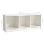 Massiver TV-Schrank aus weißem Kiefernholz, 104 x 33 x 41 cm von vidaXL, TV-Möbel - Ref: Foro24-809961, Preis: 42,99 €, Rabat...