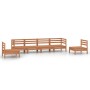 Garden furniture set 6 pieces solid honey brown pine wood by vidaXL, Garden sets - Ref: Foro24-3082545, Price: 308,80 €, Disc...