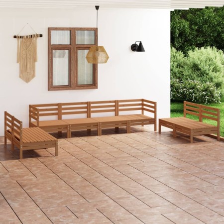 Gartenmöbel-Set 8-teilig Massivholz Kiefer honigbraun von vidaXL, Gartensets - Ref: Foro24-3082575, Preis: 414,20 €, Rabatt: %