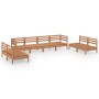 Gartenmöbel-Set 8-teilig Massivholz Kiefer honigbraun von vidaXL, Gartensets - Ref: Foro24-3082575, Preis: 414,39 €, Rabatt: %