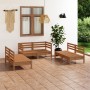 Gartenmöbel-Set 6-teilig aus massivem honigbraunem Kiefernholz von vidaXL, Gartensets - Ref: Foro24-3082555, Preis: 308,80 €,...