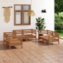 Gartenmöbel 8 Stück honigbraunes massives Kiefernholz von vidaXL, Gartensets - Ref: Foro24-3082585, Preis: 342,59 €, Rabatt: %