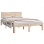 Estructura de cama madera maciza de pino 120x200 cm de vidaXL, Camas y somieres - Ref: Foro24-833113, Precio: 155,11 €, Descu...